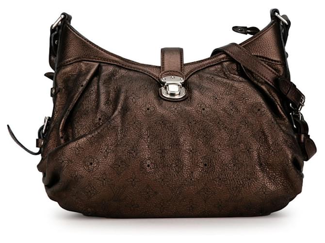 Sac à main Louis Vuitton Monogram Mahina XS Cuir Cuir vernis Marron Monogramme  ref.1446368