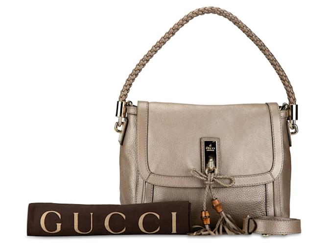 Sac à main en cuir doré Gucci Bella  ref.1446372