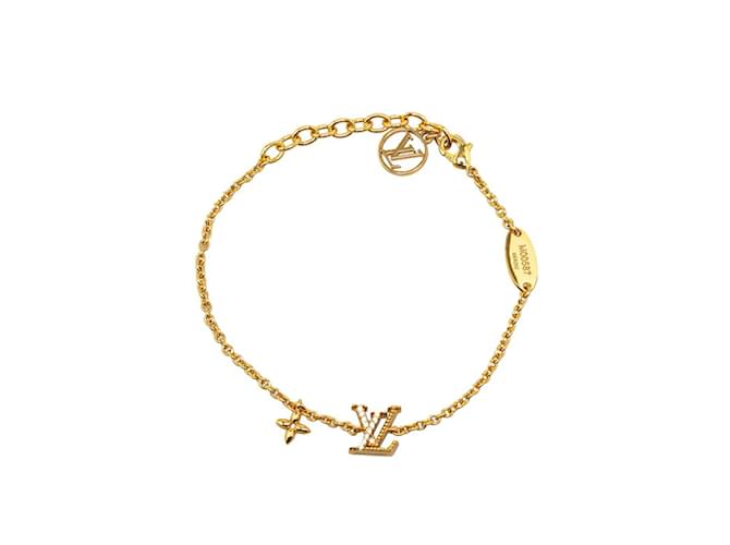 Bracelet charm plaqué or Louis Vuitton pour femmes Doré  ref.1446379