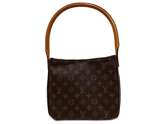 Bolso Louis Vuitton Monogram Looping MM para mujeres Castaño Charol  ref.1446396