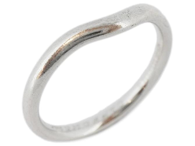 Tiffany & Co Anillo de banda curva Tiffany en platino 950 para mujeres Plata  ref.1446422