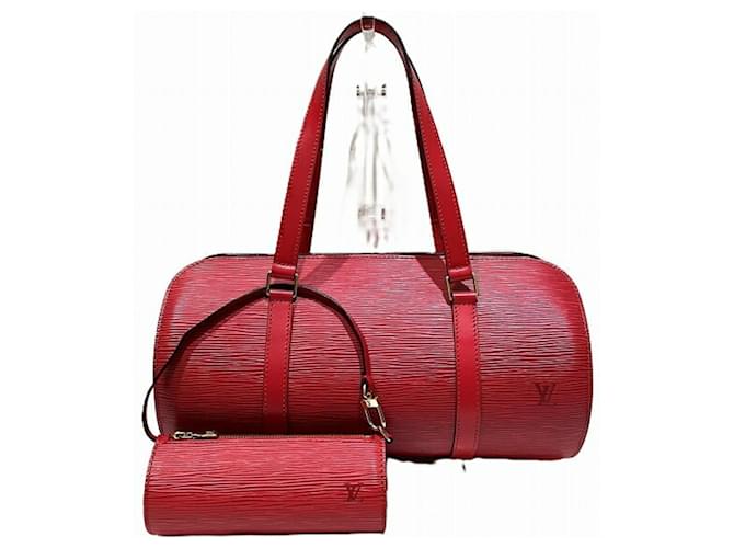 Sac à main Louis Vuitton Epi Soufflot en rouge castillan Cuir  ref.1446452