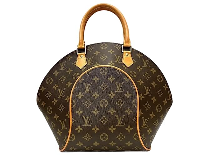 Sac à main Louis Vuitton Monogram Ellipse MM pour femmes Cuir vernis Marron Monogramme  ref.1446465