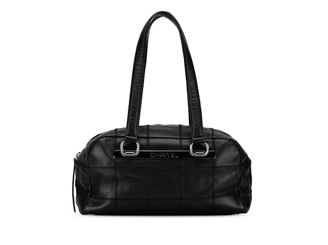 Classique Sac à main Chanel en forme de barre de chocolat - Cuir caviar noir  ref.1446572