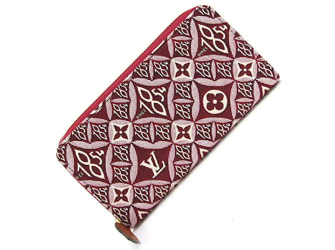 Carteira Longa Redonda Louis Vuitton - Lona Bordeaux  ref.1446582