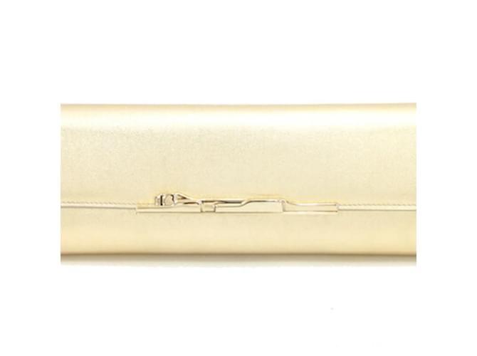 Cartier Clutch Bag Pear Terre L1000817 in Champagne Gold Golden Leather  ref.1446619