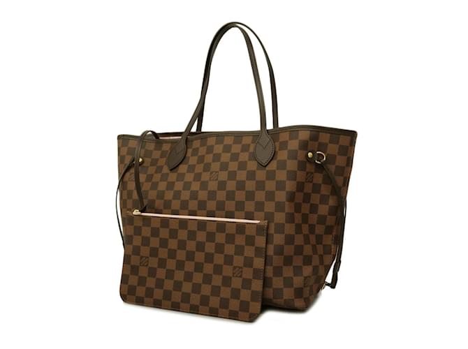 Sac tote Louis Vuitton Damier Neverfull MM - Ebene/Rose Ballerine Damier ebène  ref.1446693