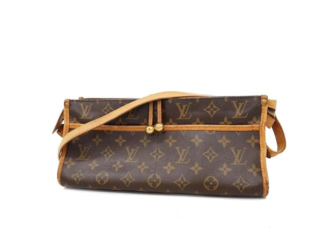 Bolso de hombro Monogram Popincouron de Louis Vuitton para mujeres Castaño Charol  ref.1446694