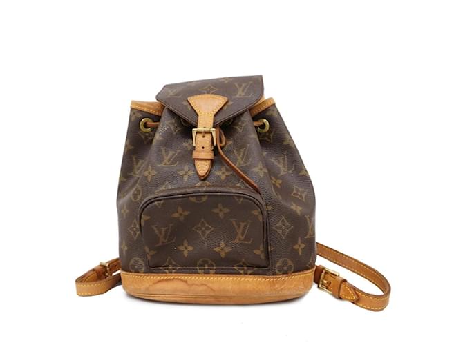 Sac à dos Montsouris Monogram Louis Vuitton pour femmes Cuir vernis Marron Monogramme  ref.1446712