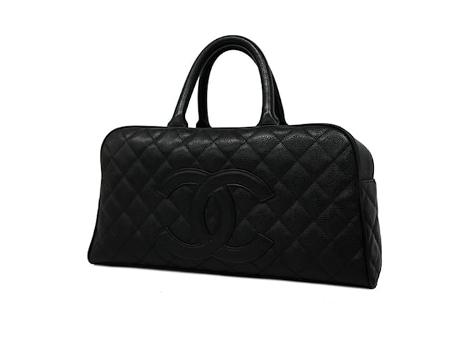 Timeless Chanel Matelasse Caviar Leather Handbag in Black  ref.1446831