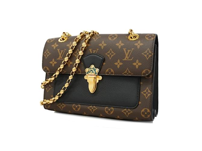 Louis Vuitton Monogram Victoire Schultertasche für Frauen Braun Schwarz  ref.1446956