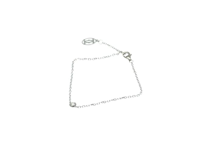 Cartier Diamants Légers de Cartier 18K White Gold Diamond Charm Bracelet Silvery  ref.1447001