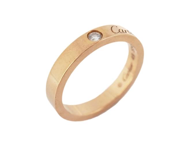 Cartier 18K Pink Gold Band Ring with Diamond for Women  ref.1447065