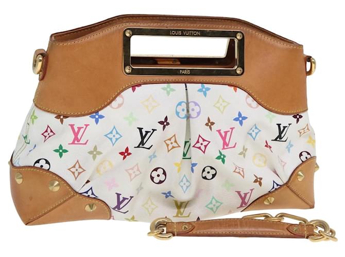 LOUIS VUITTON Sac à main Judy MM Multicolore Monogram 2Way Blanc M40255 Auth 78180  ref.1447131