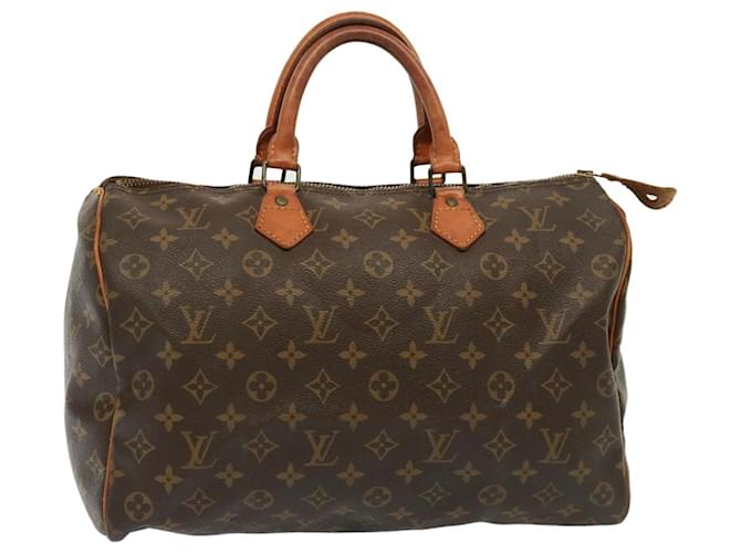 LOUIS VUITTON Sac à main Monogram Speedy 35 M41524 LV Auth 79399 Toile Monogramme  ref.1447208