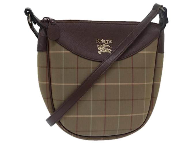 Autre Marque Burberrys Nova Check Shoulder Bag Canvas Brown Auth bs15361 Cloth  ref.1447270