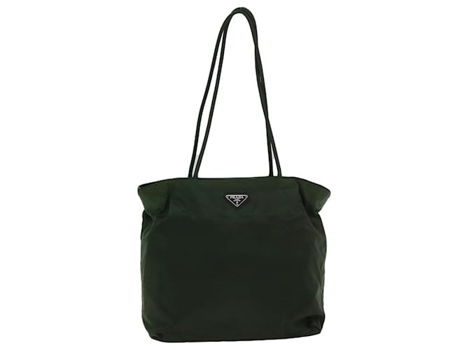 Bolsa Tote PRADA em nylon caqui Auth mr327  ref.1447297