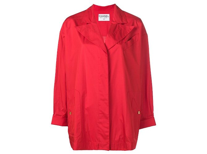 Giacca in nylon rossa Chanel Rosso