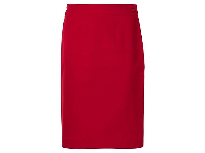 Falda recta roja Moschino