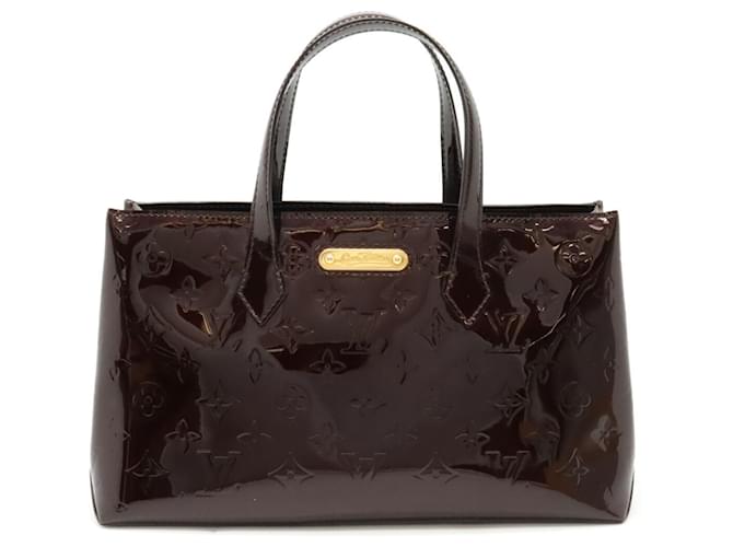 Sac à main tote Louis Vuitton Monogram Vernis Wilshire PM en Amarante Cuir Bordeaux  ref.1447414