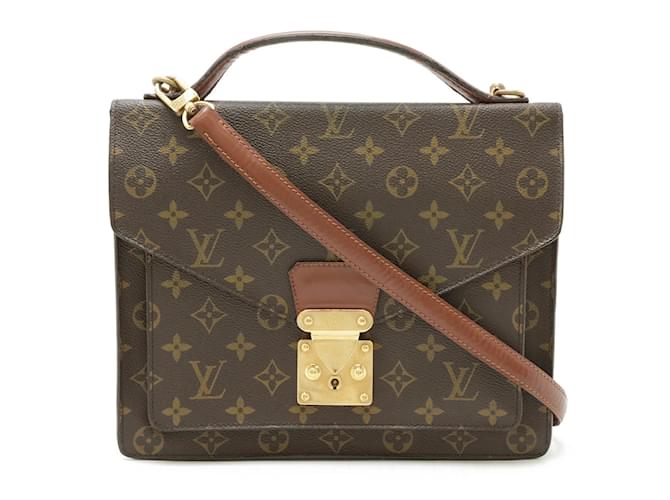 Sac à main Louis Vuitton Monogram Montsouris 28 Cuir vernis  ref.1447424