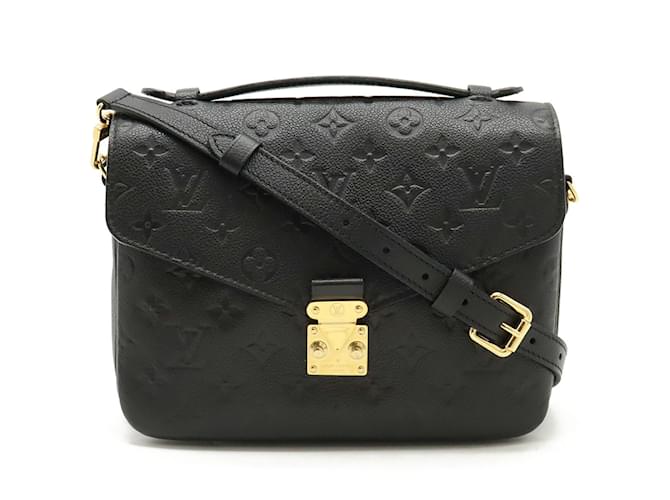 Louis Vuitton Monogram Empreinte Pochette Metis MM Handbag in Noir Black Leather  ref.1447454