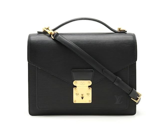 Sac à main Louis Vuitton Epi Monceau d'occasion en Noir Cuir  ref.1447537