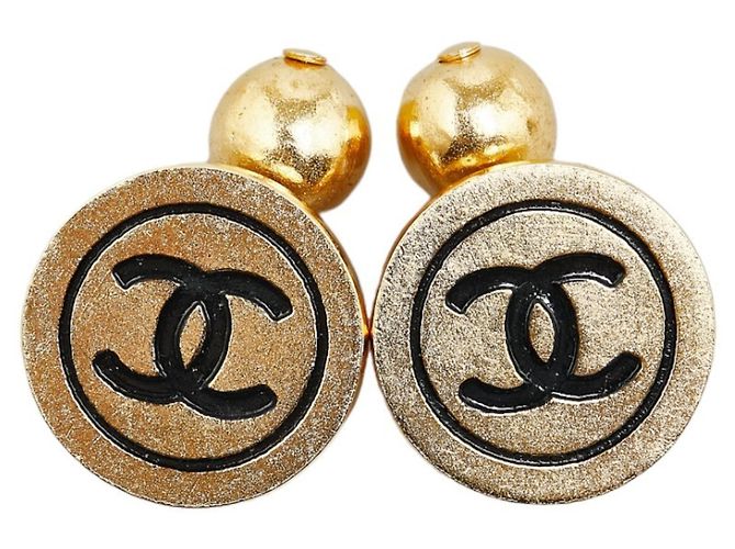 Timeless Gemelli placcati in oro Chanel Coco Mark per donne D'oro