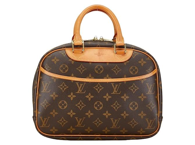 Bolso Louis Vuitton Monogram Deauville M47270 Castaño Monograma Charol  ref.1447557