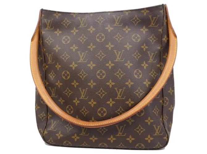 Louis Vuitton Monogram Looping GM Schultertasche Braun Lackleder 