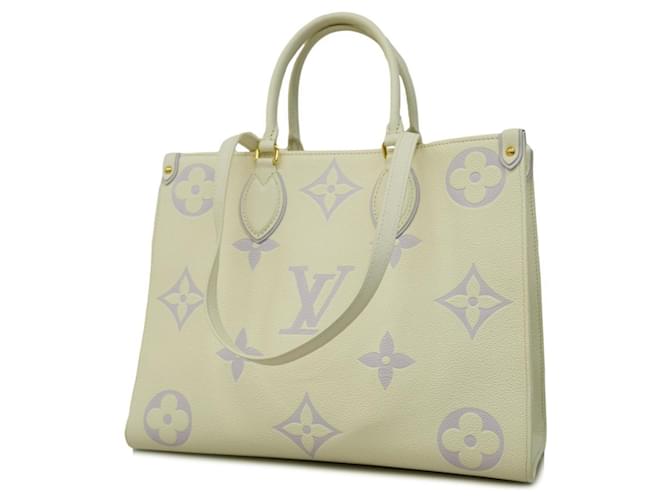 Louis Vuitton Monogram Empreinte On the Go MM Handbag in White and