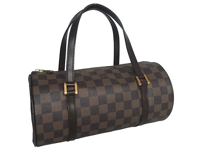 Bolsa Tote Louis Vuitton Papillon 26 - Canvas Damier Feminino Marrom Lona  ref.1447673