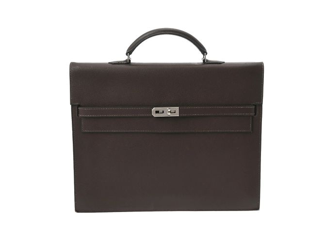 Hermès Kelly Depeche 34 en cuir Epsom chocolat