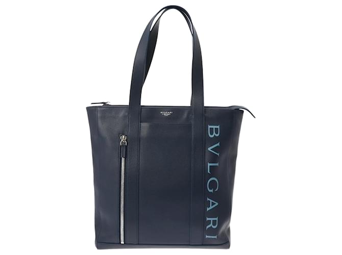 Bulgari Bvlgari Fragment Collaboration Dark Blue Men's Leather
