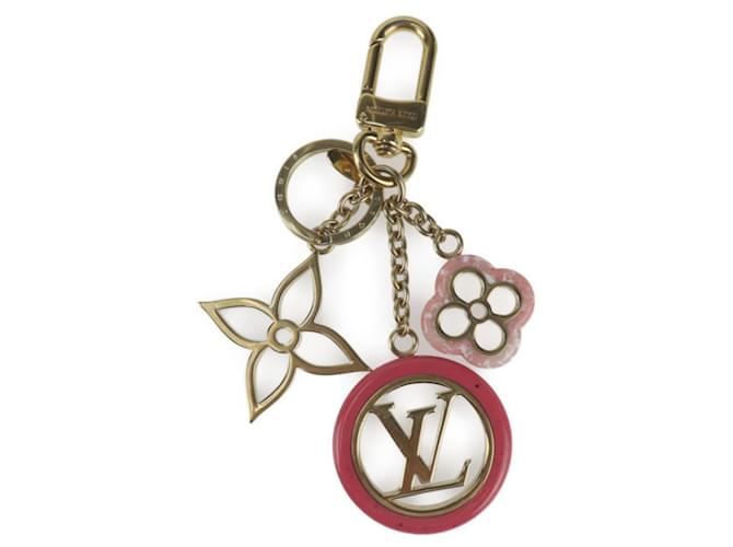 Chaveiro Color Line da Louis Vuitton Rosa Dourado Metal Resina  ref.1447765