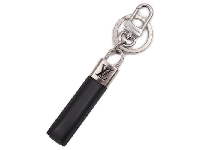 Louis Vuitton Dragonne LV Padlock Keychain - Black Leather & Metal  ref.1447768