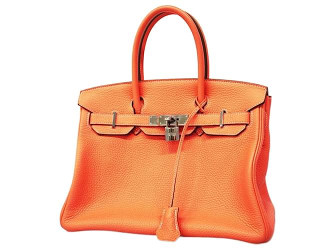 Hermès Borsa Hermes Birkin 30 in Crevette Corallo Pelle  ref.1447836