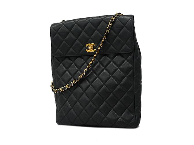 Timeless Chanel Matelasse Caviar Leather Shoulder Bag in Black  ref.1447880