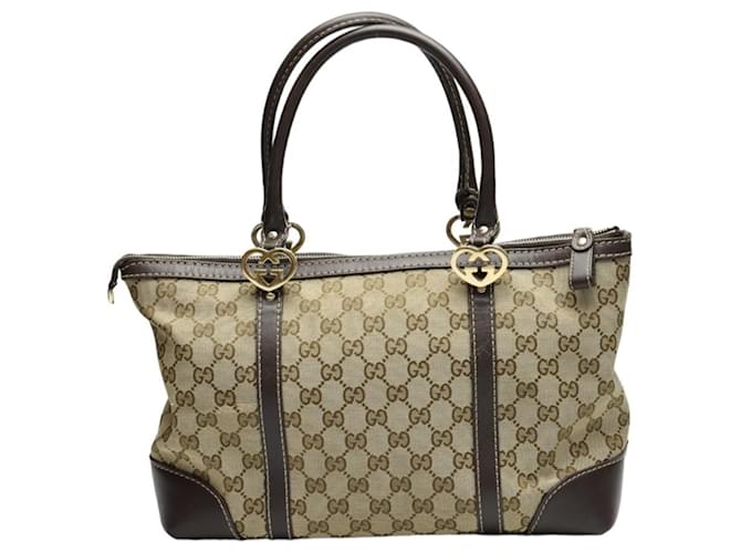 Borsa tote in tela GG beige di Gucci  ref.1447944