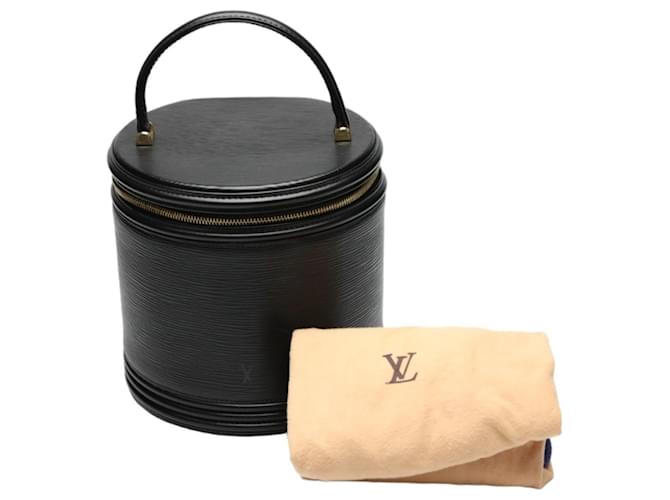 Cannes Bolso de mano de cuero Epi Louis Vuitton en negro  ref.1447959