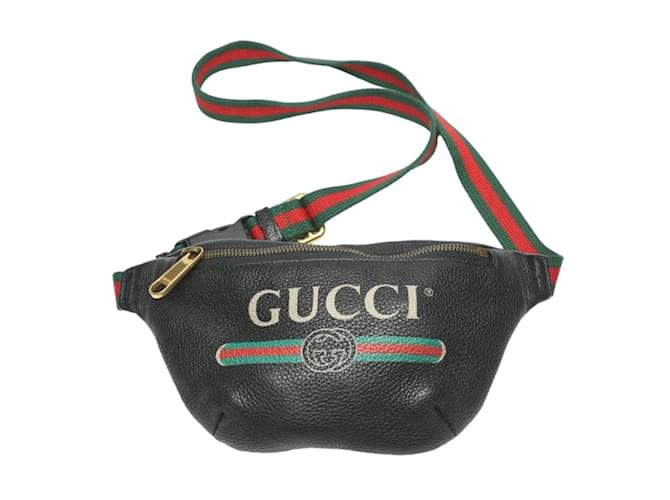 Pochette de taille en cuir noir Gucci  ref.1447961