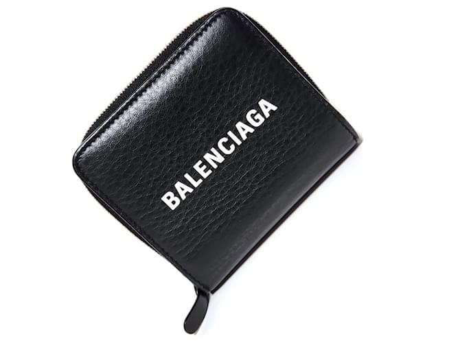 Everyday Portefeuille compact quotidien Balenciaga - Cuir noir  ref.1448009