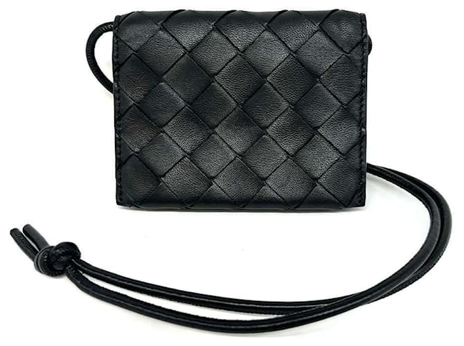 Sac à épaule Maxi Intrecciato Bottega Veneta en cuir noir  ref.1448024