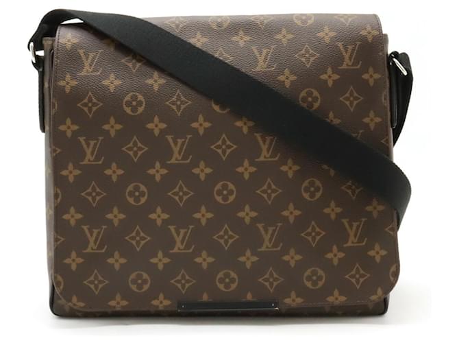 Louis Vuitton Monogram Macassar District MM Shoulder Bag Patent leather  ref.1448177