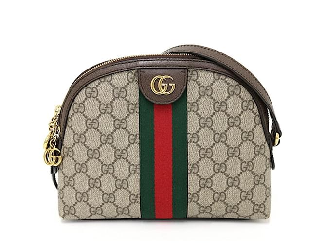 GUCCI Ophidia GG Schultertasche Pink Weiß Rot Beige Grün Gelb Leinwand  ref.1448223