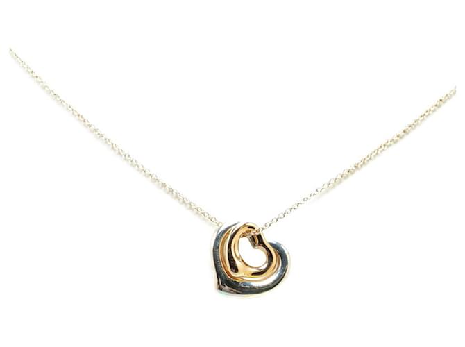 Tiffany & Co Collana a forma di cuore Tiffany Elsa Peretti Argento D'oro Argento Oro rosa  ref.1448305