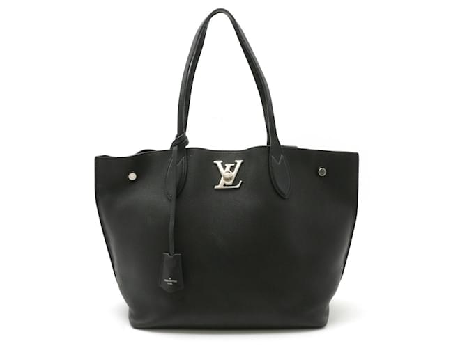 Twist Bolso Tote Lock Me Go de Louis Vuitton Negro Cuero  ref.1448334