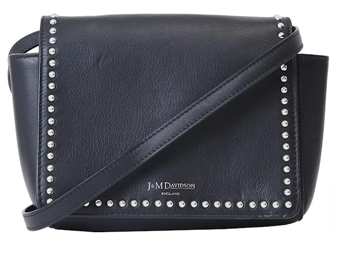 Autre Marque J&M Davidson Drawer Exclusive LAMIA Studded Shoulder Bag Black Leather  ref.1448423