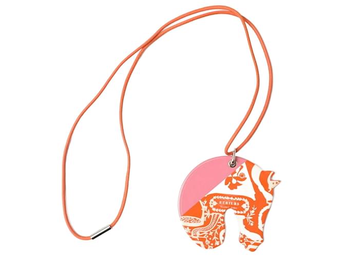 Hermès Hermes Choker Necklace with Pendant Pink Multiple colors Orange 