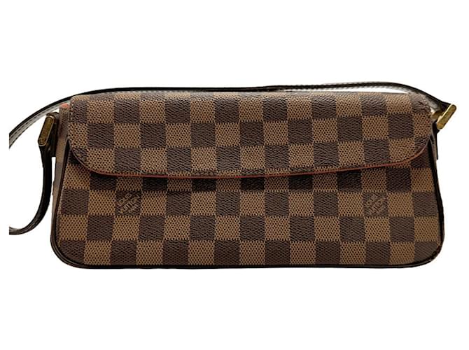 Sac à main Louis Vuitton Damier Recoleta Toile Damier ebène  ref.1448583